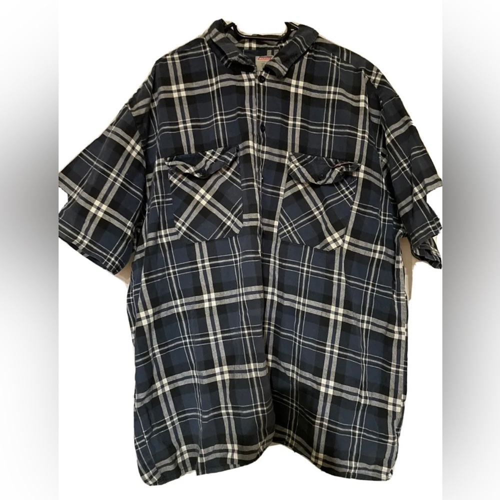 dickies short sleeve flannel